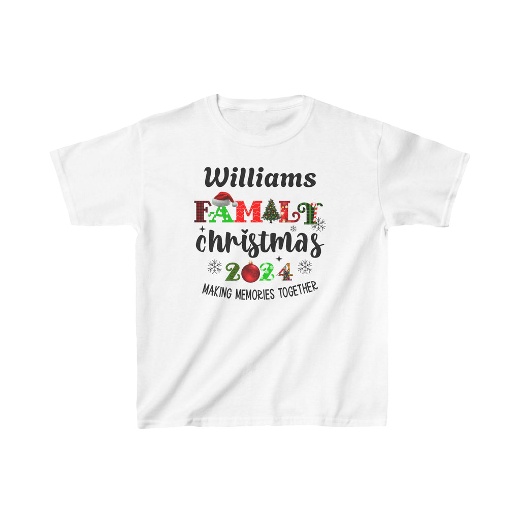 Personalized Kids Christmas Tee - Making Memories Together 2024